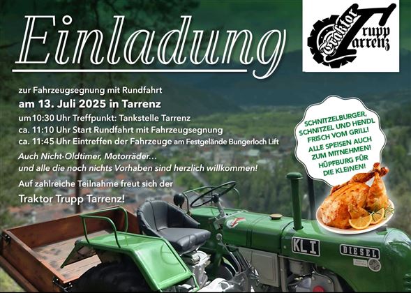 Fahrzeugsegnung mit Rundfahrt