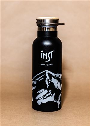 Thermos Trinkflasche in Weiß Schwarz