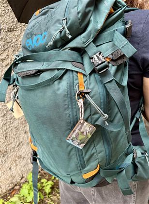 Wanderrucksack mit Anhänger Rosengartenschlucht