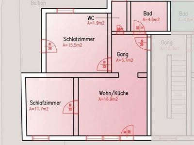 Apartment, bath, toilet, 2 bed rooms
