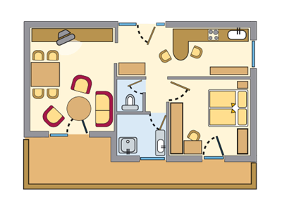 Apartment, shower, toilet, noise-proof